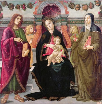 Virgin and Child with Two Saints by Luca Signorelli